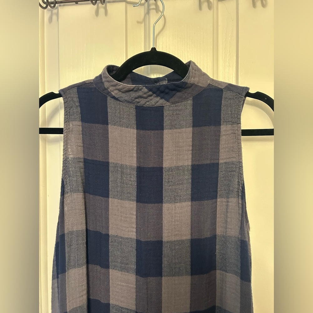 Anthropologie Cloth & Stone Plaid Swing Dress Size Small - Picture 6 of 9